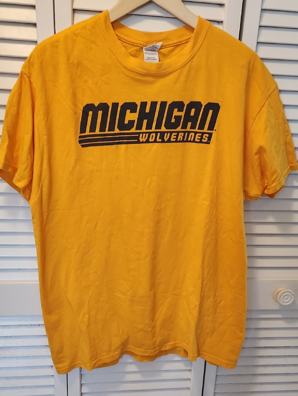 Gildan Gold Michigan Wolverines Short Sleeve Tee